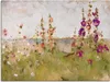 ARTland Leinwandbild Stockrosen am Meer Größe: 40x30 cm Produktbild-Vorschau 1