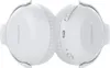 A top-down view of a pair of white Philips headphones. Voir les images du produit