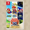 The image is a collage of game art for Super Mario 3D All-Stars, presented as a Nintendo Switch game case. Produktbild-Vorschau