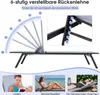 Lehátko COSTWAY, zahradní lehátko s nastavitelným opěradlem Náhled obrázku produktu 4