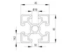 Länge 450mm - Aluminiumprofil 45x45L B-Typ Nut 10 (leicht), Produktbild-Vorschau 2