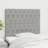 vidaXL Kopfteil Hellgrau 90 x 7 x 118/128 cm Stoff Produktbild-Vorschau 2