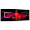 Leinwandbild Rote Buddha-Abstraktion 90x30 Feeby Rosa bild Produktbild-Vorschau 1