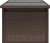 vidaXL Zahradní stůl se skleněnou deskou hnědý 100x55x73 cm Náhled obrázku produktu 6