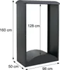 Rangement pour bois de chauffage HWC-P77, étagère pour Voir les images du produit 10