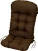 A brown chair cushion on a white background. Produktbild-Vorschau