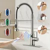 Edelstahl Küchenarmatur Ausziehbar Brause Wasserhahn Küche Produktbild-Vorschau 2