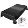 Tischdecke Wachstuch PVC abwaschbar Einfarbig Schwarz Produktbild-Vorschau 2