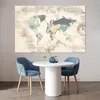 MuchoWow® Poster Weltkarte - Vintage - Pastell 180x120 cm - Produktbild-Vorschau 5