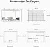 PURPLE LEAF Garten Pergola 3x4 m Aluminium Produktbild-Vorschau 9