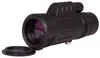 A black monocular with its lens cap off, placed on a white background. Produktbild-Vorschau