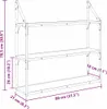 vidaXL Wandregal Wandhalterung Altholz 80 x 21 x 78,5 cm Produktbild-Vorschau 8