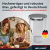 50x WELLGRO Einmachgläser 435ml – Schraubdeckel TO82 silber Produktbild-Vorschau 4