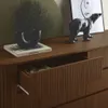 Comò decorazione striato 6 cassetti, Noce Anteprima dell’immagine prodotto 4