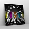 Wanduhr - Quadrat - Glasuhr - Gläser Alkohol trinken Saft - Produktbild-Vorschau 4