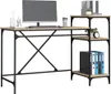 vidaXL Psací stůl s policí Sonoma dub 135x50x90 cm výrobek Náhled obrázku produktu 4