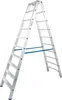 Krause Stufen-Doppelleiter Alu 2x10 Stufen 124777 Produktbild-Vorschau 1