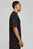 Urban Classics - CONTRAST Tall Tee schwarz / rot - L Voir les images du produit 14