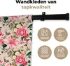 MuchoWow® Wandteppich Wandbehang Blumen - Rosa - Muster Produktbild-Vorschau 3