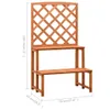 vidaXL Scala a fiore con traliccio arancione 70x42x120cm in Anteprima dell’immagine prodotto 5
