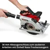 A person is connecting a vacuum hose to a circular saw. Produktbild-Vorschau