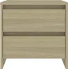 vidaXL Nachttisch Sonoma-Eiche 45x34,5x44,5 cm Produktbild-Vorschau 3