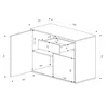 doporro Sideboard Kommode 80 cm in Matt Weiß Produktbild-Vorschau 8