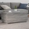 vidaXL Couchtisch mit LED-Leuchten Grau Sonoma 90x50x40 cm Produktbild-Vorschau 2