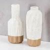 2er Set Vasen H15cm Creme Braun Porzellan Blumenvase Produktbild-Vorschau 6