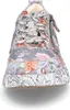A close-up front view of a single sneaker with a floral pattern. Produktbild-Vorschau