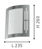 Lampada da parete LB22 in acciaio inox 82309 Anteprima dell’immagine prodotto 11