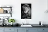 MuchoWow® Poster Wildlife - Löwe - Schwarz - Weiß 40x60 cm Produktbild-Vorschau 3