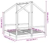 vidaXL Kinderbett Weiß 2x(70x140) cm Massivholz Kiefer Produktbild-Vorschau 8