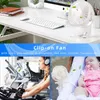2 STK USB Tischventilator Mini Clip Fan mit Batterie Tisch Produktbild-Vorschau 7