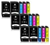 A collection of printer ink cartridges arranged in a staggered pattern on a white background. Produktbild-Vorschau