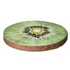 A close-up, studio shot of a single kiwi slice cushion. Produktbild-Vorschau