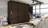 Geräumiger Kleiderschrank Lion – Breite 250 cm, schoko Produktbild-Vorschau 1