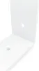 A close-up, angled view of a white shelf bracket against a white background. Produktbild-Vorschau