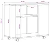 vidaXL Príkonový stolík, betónová sivá farba, 70x35x60,5 Náhľad obrázku produktu 6