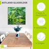 ARTland Glasbild Grüner Hintergrund mit Gras Größe: 30x30 Produktbild-Vorschau 3