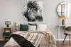MuchoWow® Poster Löwe - Muster - Schwarz - Weiß 100x100 cm Produktbild-Vorschau 4