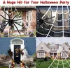 Halloweenska dekoračná sada obrovský pavúk 200 cm + 3,6 m Náhľad obrázku produktu 2