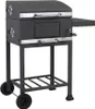 A black charcoal grill on a white background. Produktbild-Vorschau