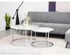 Lot de 2 tables gigognes ATLANTA rondes en métal et verre Voir les images du produit 6