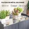 Outsunny Armoire de rangement de jardin sur pied, table de Voir les images du produit 4