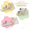 Collage of three images showing children playing on a wooden climbing triangle with a ramp. Anteprima dell’immagine prodotto