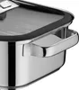 A close-up shot of a stainless steel pot with a glass lid and a black silicone seal. Náhľad obrázku produktu