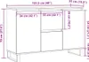 vidaXL Príborník Sonoma dub 101,5x35x70 cm Materiál na báze Náhľad obrázku produktu 9