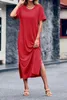 Langes Damenkleid mit überschnittenen Schultern, Produktbild-Vorschau 2