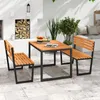 COSTWAY Gartenbank Holz, Holzbank, 2-Sitzer Sitzbank aus Produktbild-Vorschau 8